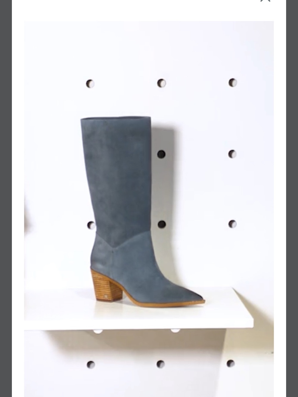 Sam Edelman Leahla Block Heel Iris Blue  Pointed Toe Boot
